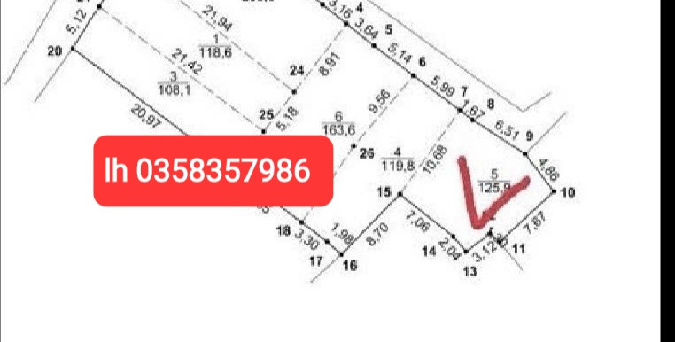 Bán đất 125m² full thổ cư ngang 8m giá 2.45 tỷ tại Xã Trung Giã