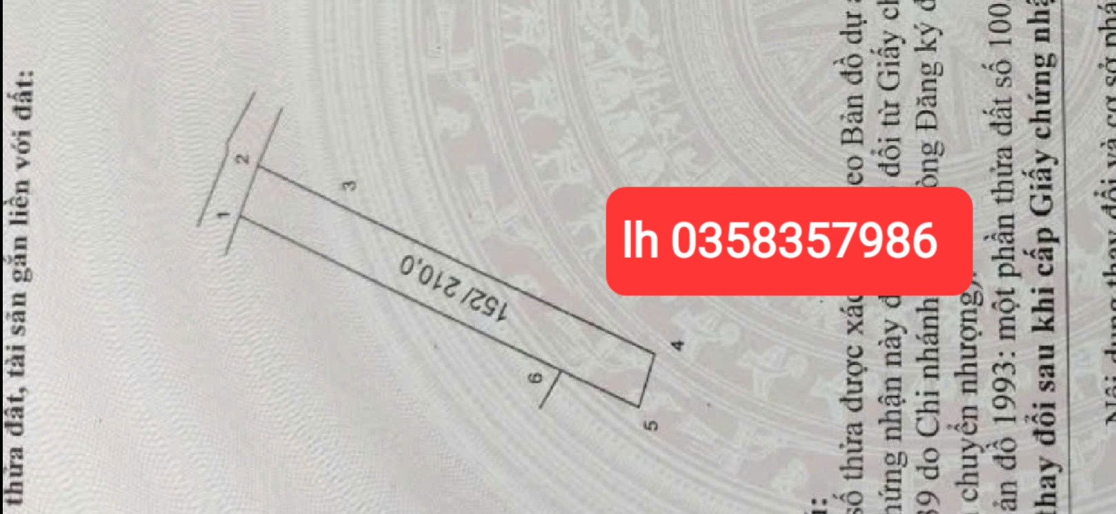 Bán đất 152m² full thổ cư ngang 4m giá 2.65 tỷ tại Xã Trung Giã