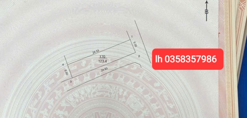 Bán đất 123.4m² full thổ cư ngang 5m giá 2.07 tỷ tại Xã Trung Giã