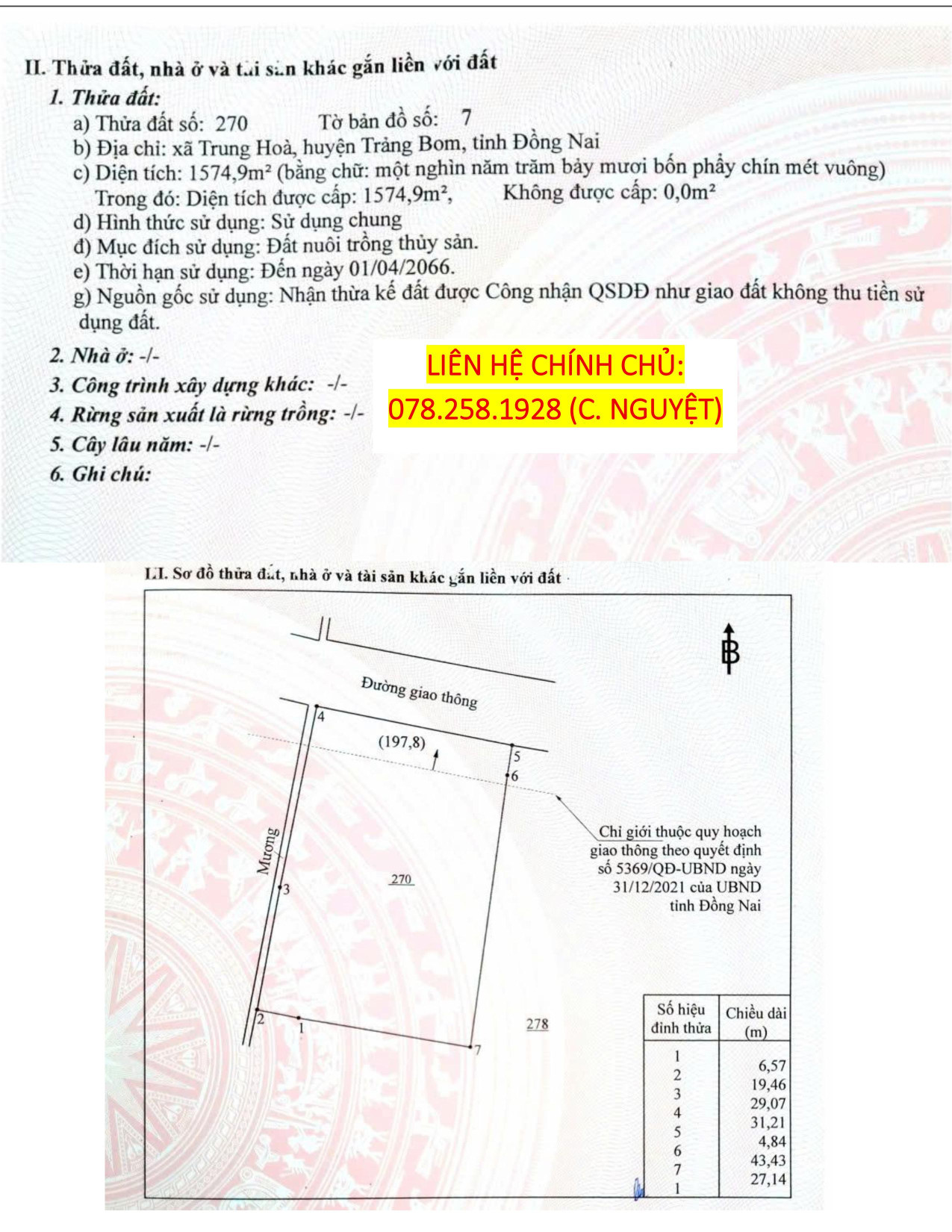 Chính Chủ Bán Đất + Nhà Đẹp – 2 Mặt Tiền – Gần Ql1a – Trung Hòa, Trảng Bom – Chỉ 15 Tỷ