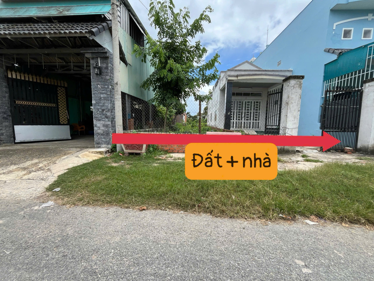 Nhà hẻm sân rộng 2 mặt tiền trước sau xã Trung Lập Hạ, Củ Chi tổng dt 430m2 full thổ giá 4,5 tỷ