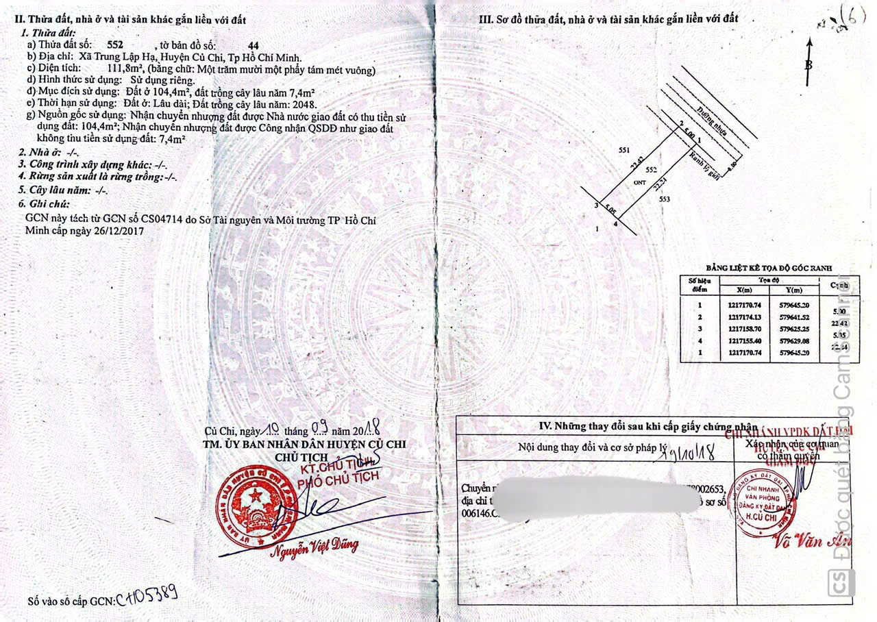 (S646) Đất xã Trung Lập Hạ, gần Vành Đai 4, dt 111m2, giá 1 tỷ 850
