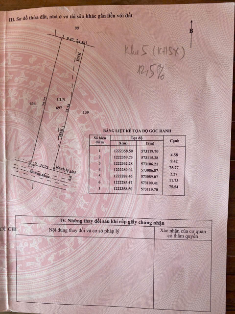 (L542) Đất đường nhựa Nông 41 Kênh Đông, dt 1.059m2, chưa thổ , chỉ 2 tỷ 550