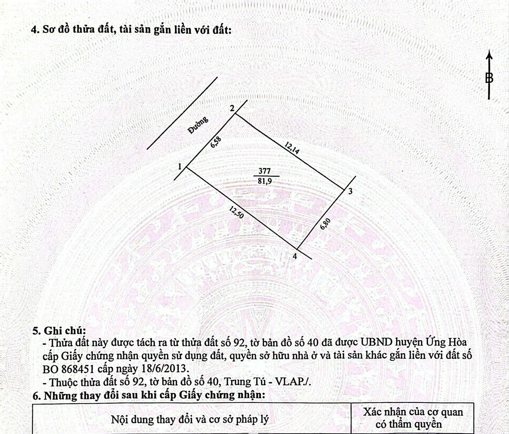 KHU VỰC CHỢ CHÁY-ỨNG HÒA.CHỈ 2.7TỶ CÓ LÔ ĐẤT ĐẸP DT 82M, ĐƯỜNG THÔNG ÔTÔ TRÁNH