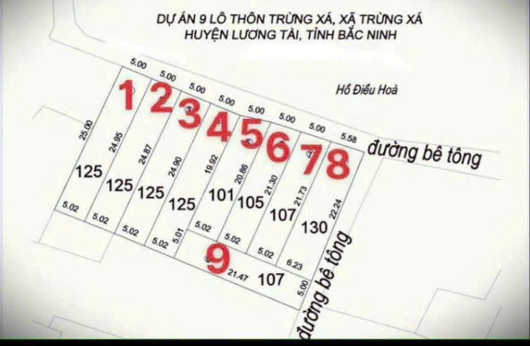 Bán đất 107mm² 1.35 tỷ tại Xã Trừng Xá Huyện Lương Tài