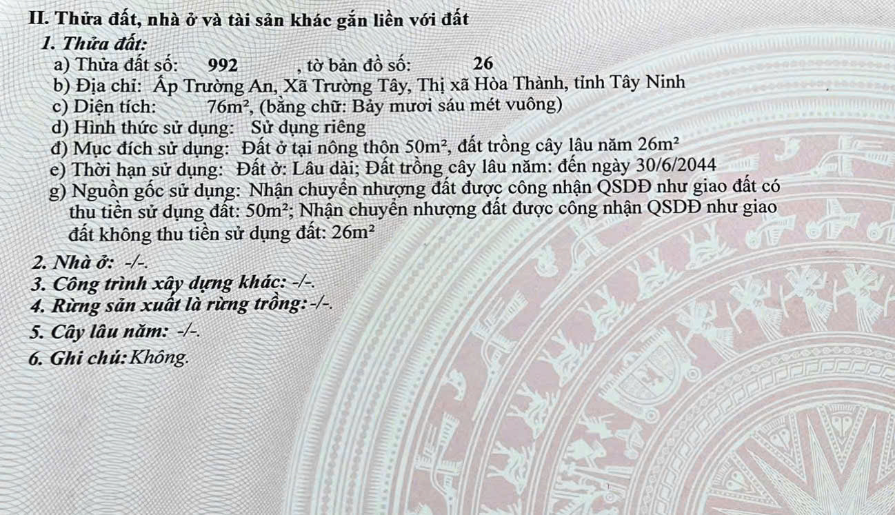 bán nhà mới xây . DT 76 m2 . xã trường tây . TX hòa thành