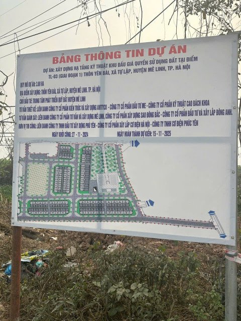 Bán đất all in mọi tiện ích tại Lk - 01 - 9 khu Trụ sở Đảng uỷ xã Tiến Thắng mới