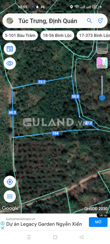 Bán đất sào nông nghiệp ở ấp 94, xã Túc Trưng, huyện Định Quán, tỉnh Đồng Nai