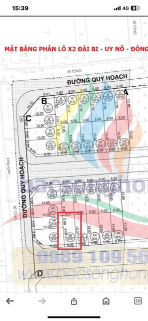 Bán đất 65m² 7.15 tỷ tại Xã Uy Nỗ Huyện Đông Anh