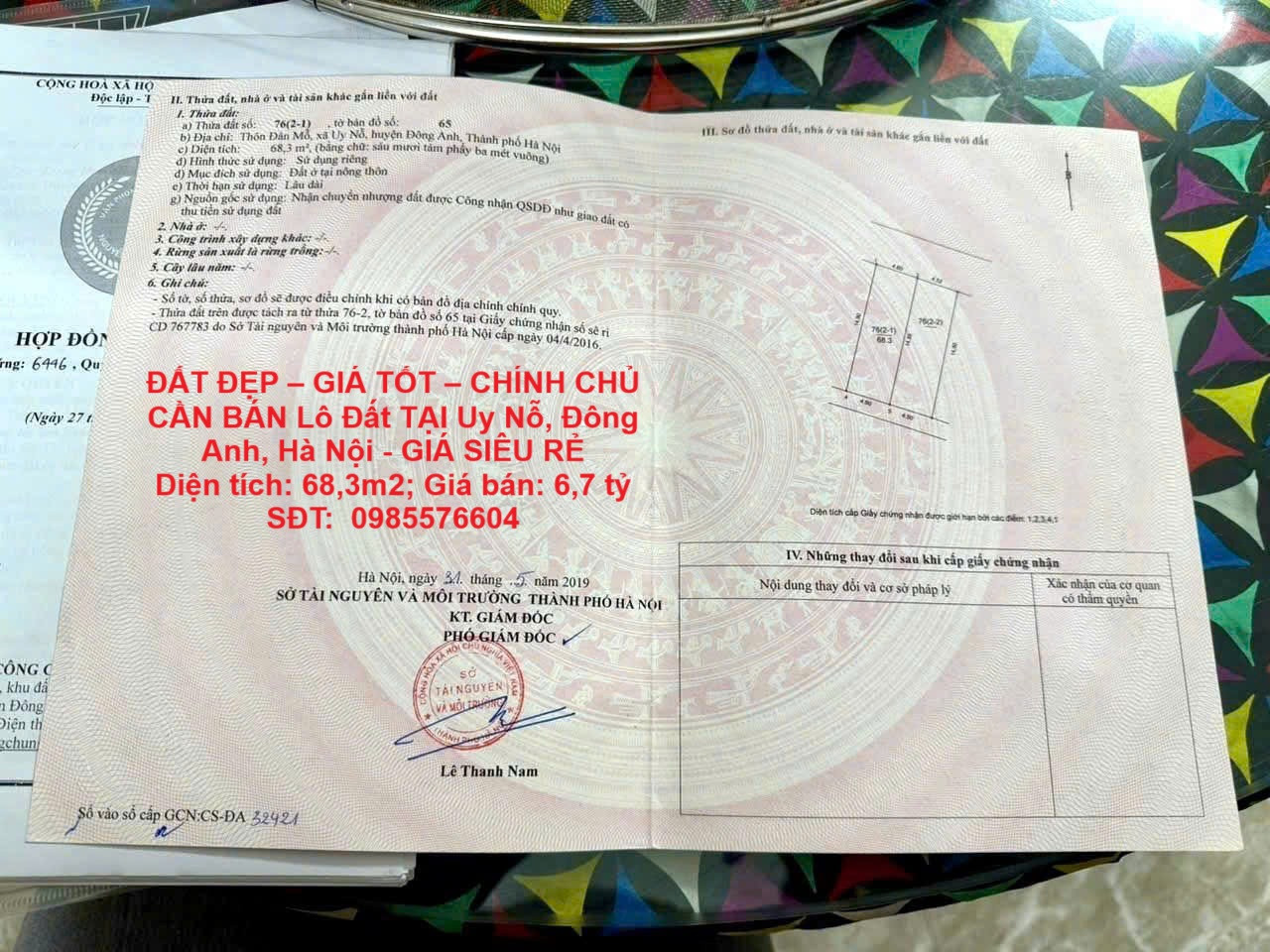 ĐẤT ĐẸP – GIÁ TỐT – CHÍNH CHỦ CẦN BÁN Lô Đất TẠI Uy Nỗ, Đông Anh, Hà Nội - GIÁ SIÊU RẺ