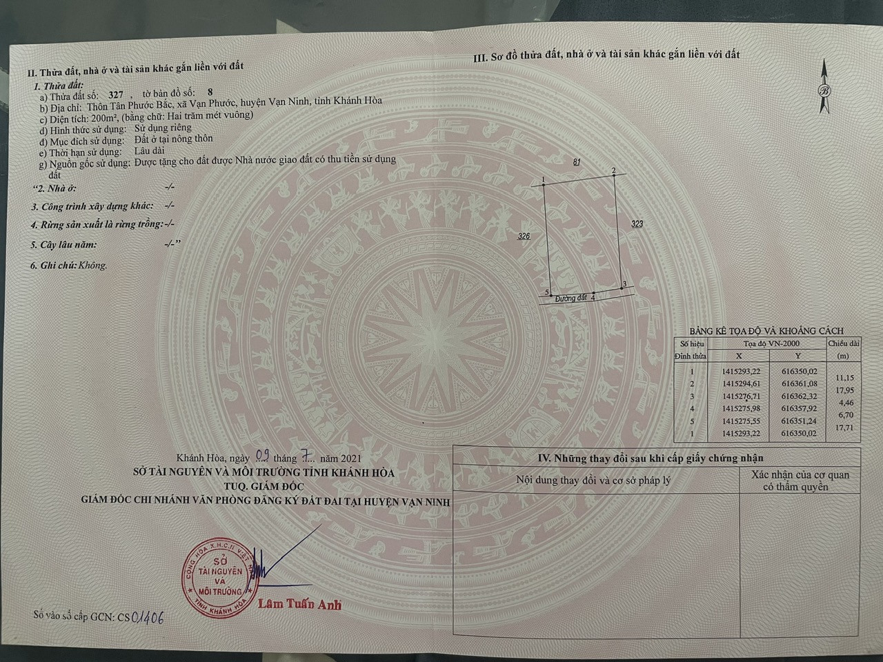 ĐẤT ĐẸP CHÍNH CHỦ - Giá tốt thôn Tân Phước Bắc, xã Vạn Phước, Vạn Ninh