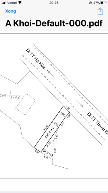 Bán đất 156m² 1.7 tỷ tại Xã Vĩnh Chân Huyện Hạ Hoà