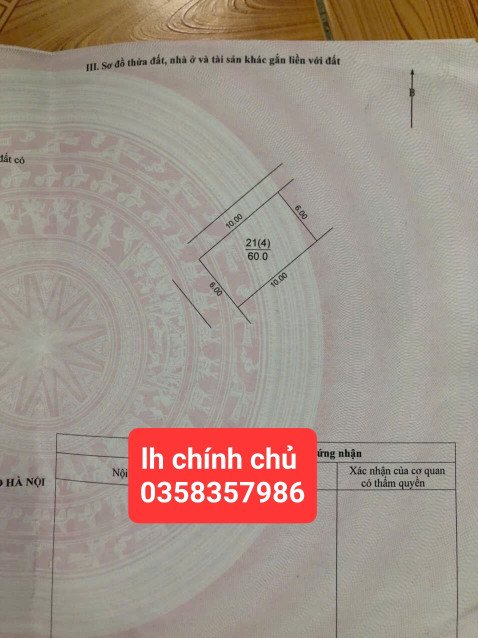 Bán đất 60m² ngang 6m giá 7 tỷ Xã Vĩnh Thanh