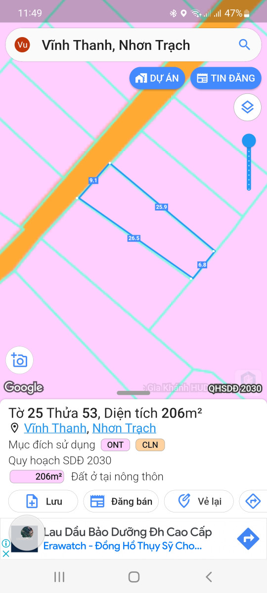 Nhà Đất Vĩnh Thanh Nhơn Trạch Đồng Nai