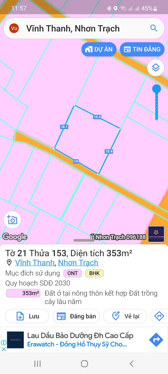 Nhà Đất Vĩnh Thanh Nhơn Trạch Đồng Nai