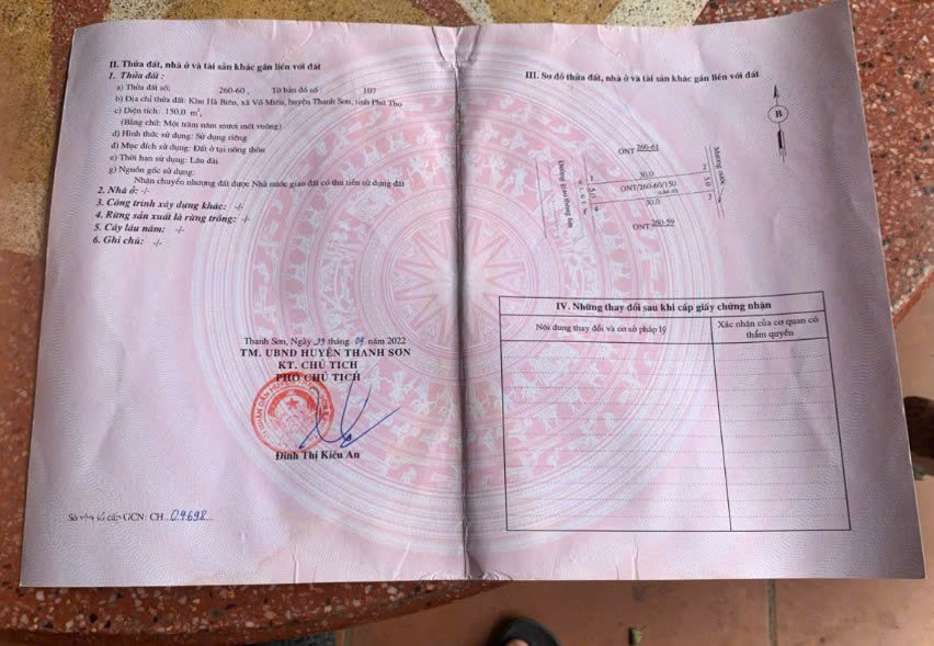 CẦN BÁN LÔ ĐẤT ĐẸP - GIÁ TỐT TẠI THANH SƠN, PHÚ THỌ