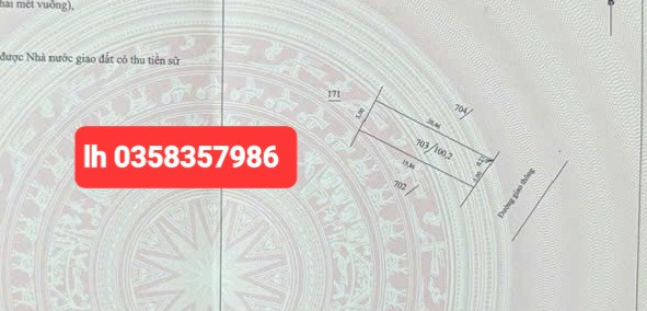 Bán đất 100.2m² ngang 5m giá 1.18 tỷ Xã Vô Tranh