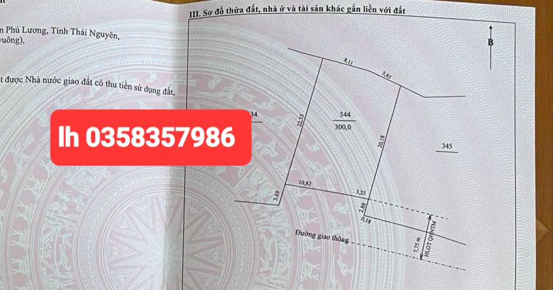 Bán đất 300m² ngang 14.07m giá 1.8 tỷ Xã Vô Tranh