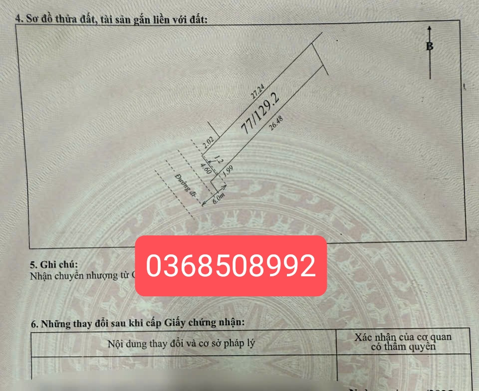 Bán đất 129m² ngang 4,6m giá 2.9 tỷ Xã Xuân Cẩm