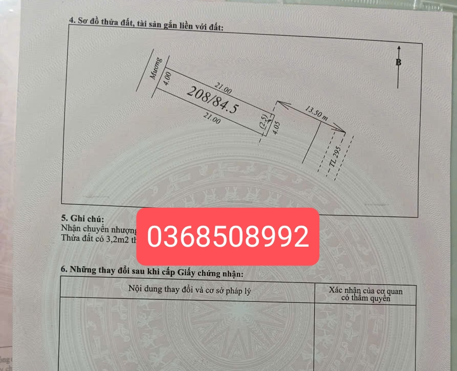 Bán đất 84,5m² ngang 4m giá 5.4 tỷ Xã Xuân Cẩm