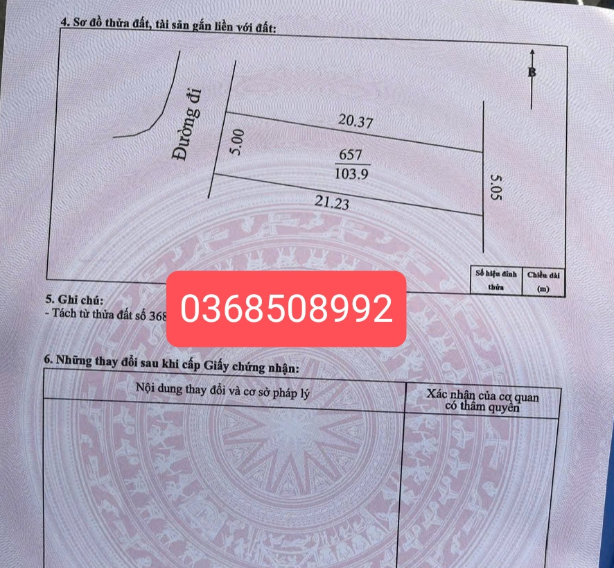 Bán đất 103m² ngang 5m giá 1.38 tỷ Xã Xuân Cẩm
