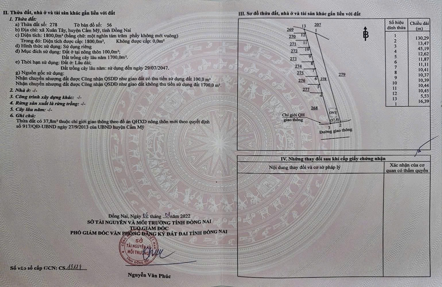 Bán đất 5000m² giá 2.4 tỷ Xã Xuân Đông