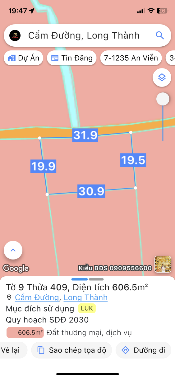 Bán đất 3300m² ngang 31m giá 3.5 tỷ Xã Xuân Đường