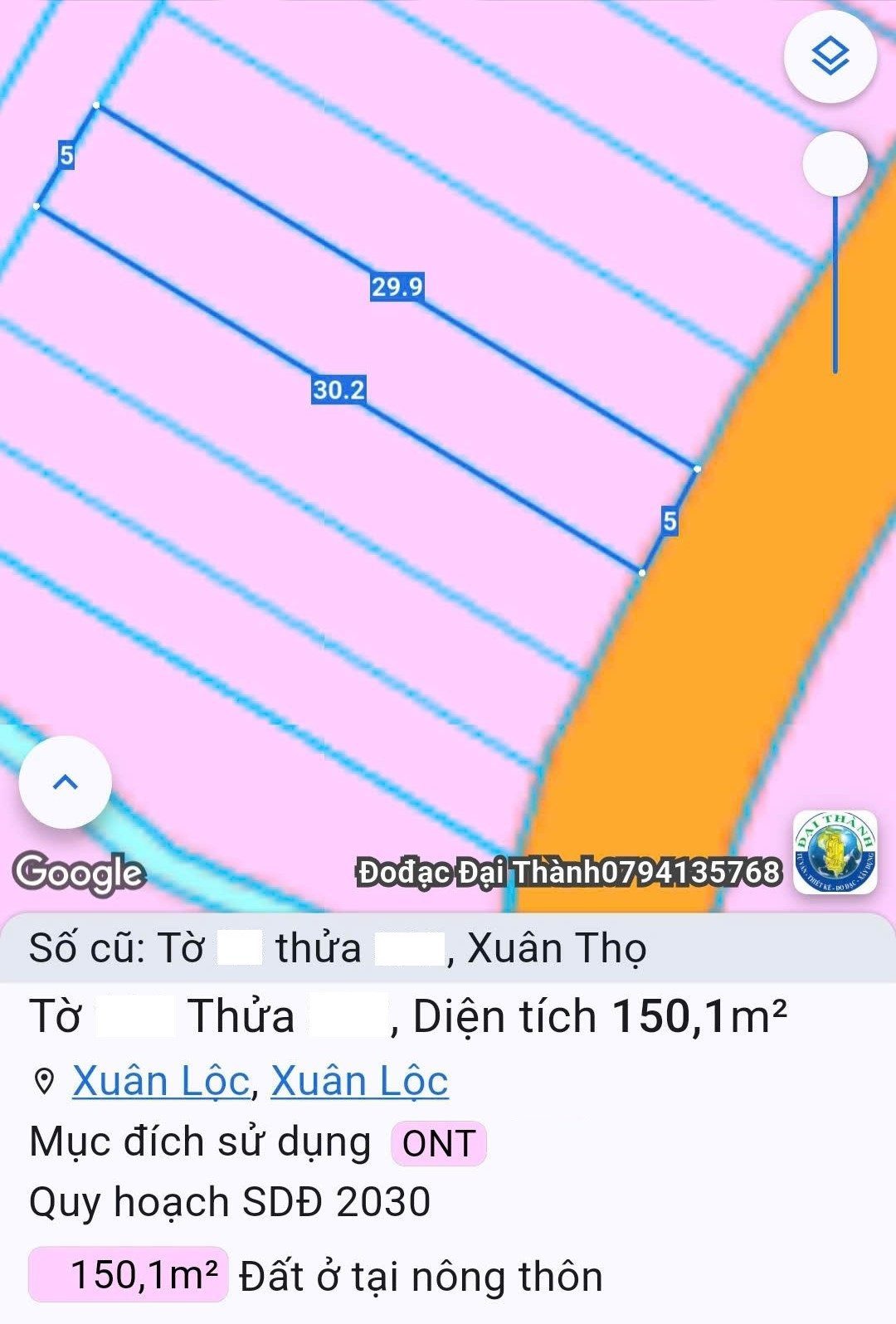 Gấp - Nền thổ cư 5mx30 mặt tiền nhựa, gần ngã tư Bảo Chánh Xuân Lộc, Đồng Nai