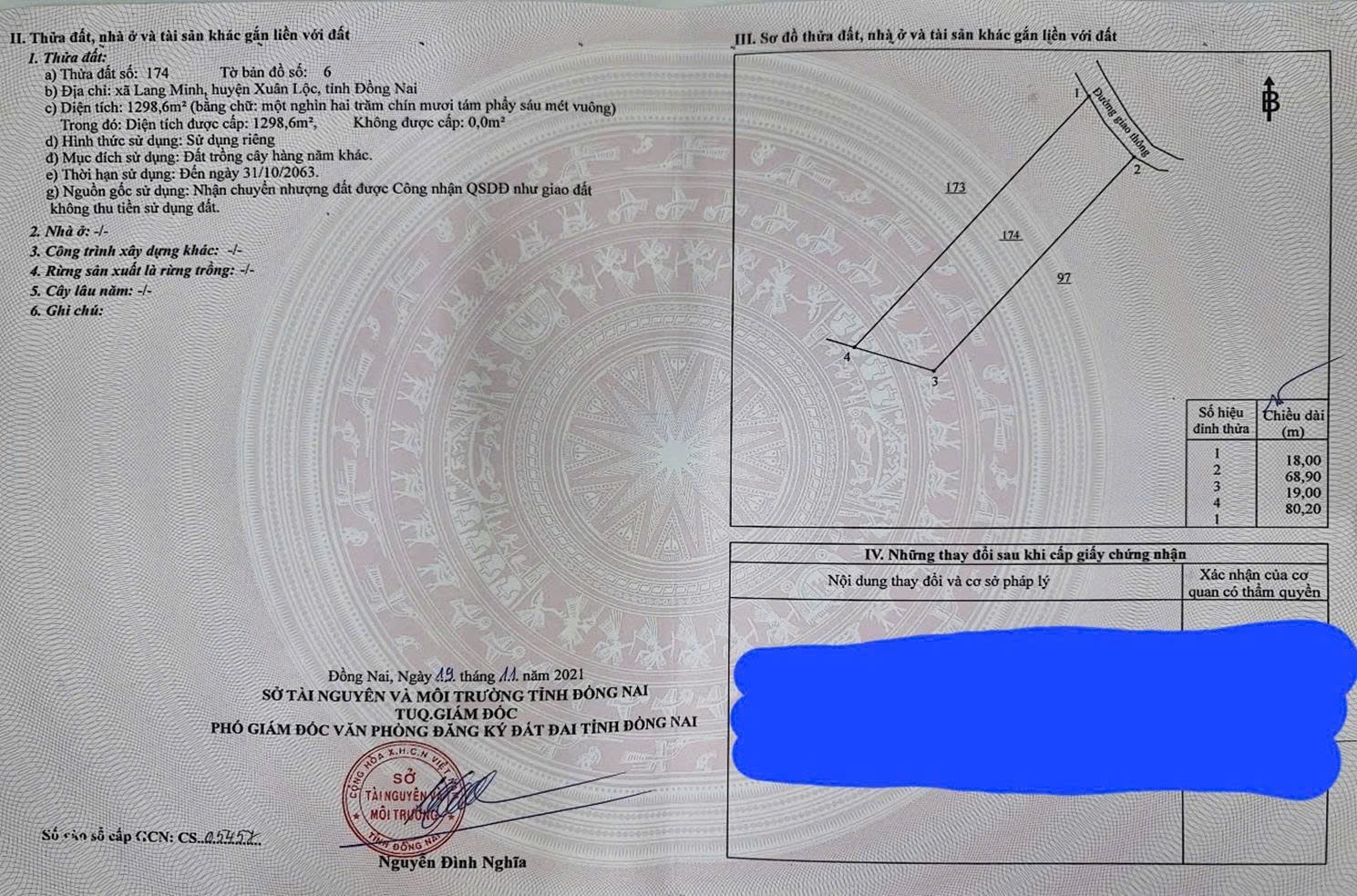 Bán đất 3665m² giá 1.96 tỷ Xã Xuân Phú