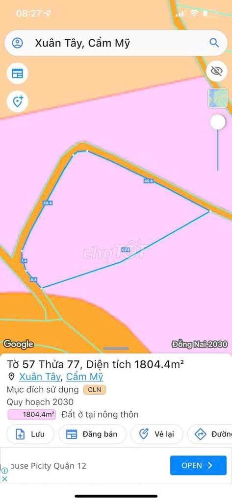Bán đất 1815.9m² 2 tỷ tại Xã Xuân Tây Huyện Cẩm Mỹ