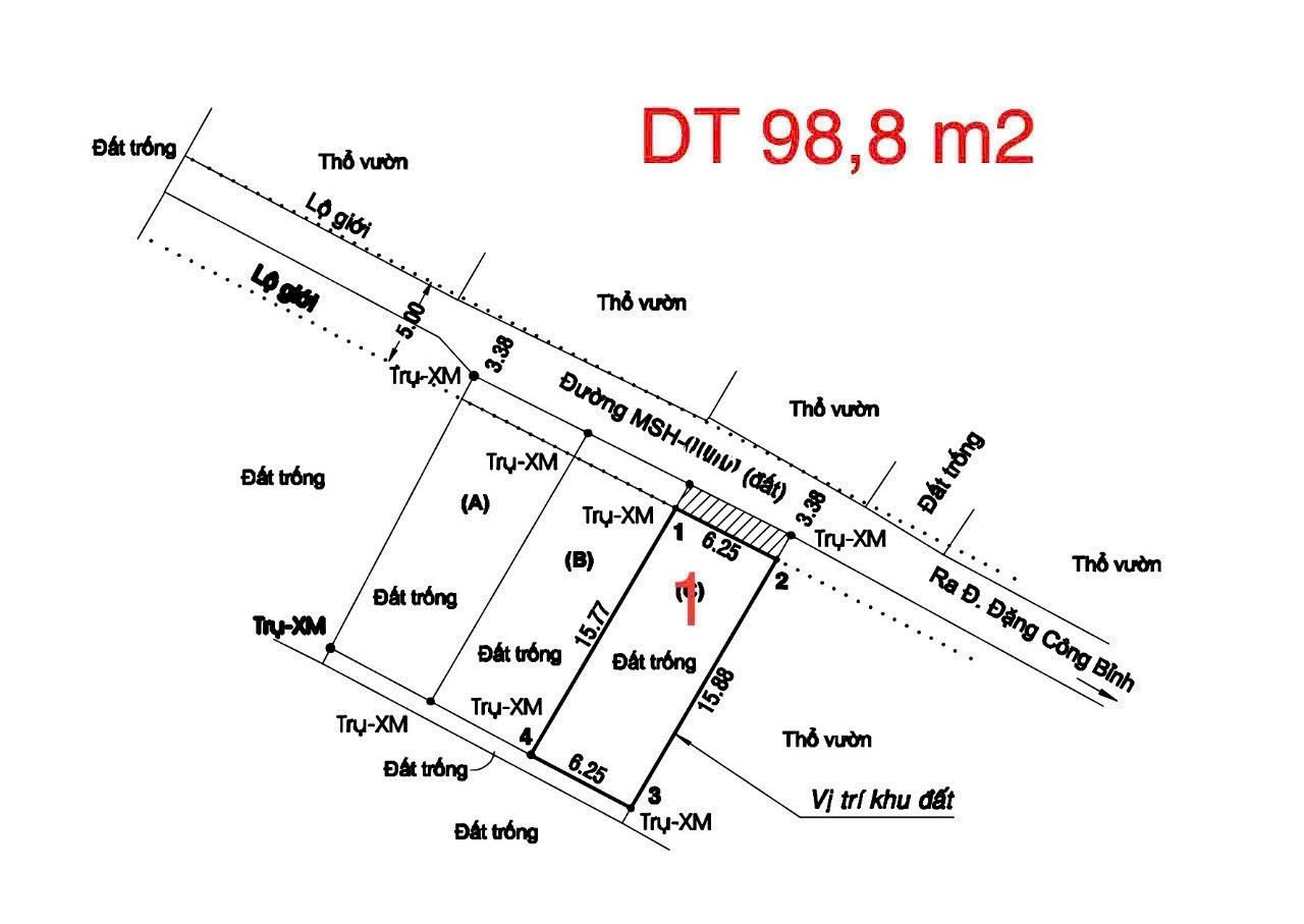Bán 3 lô đất liền kề 2.35 tỷ tại Xã Xuân Thới Sơn Huyện Hóc Môn