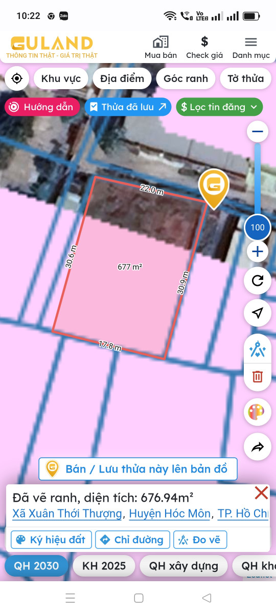 Bán đất 676.9m² 5.5 tỷ tại Xã Xuân Thới Thượng Huyện Hóc Môn