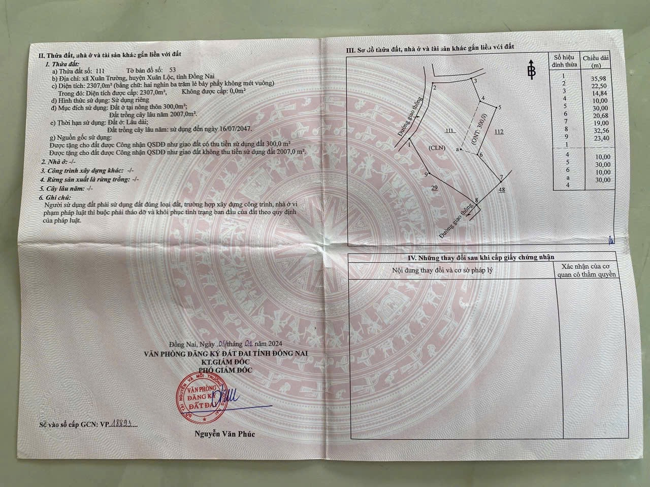 Bán 1000m2 có 200m thổ cư đường xe hơi