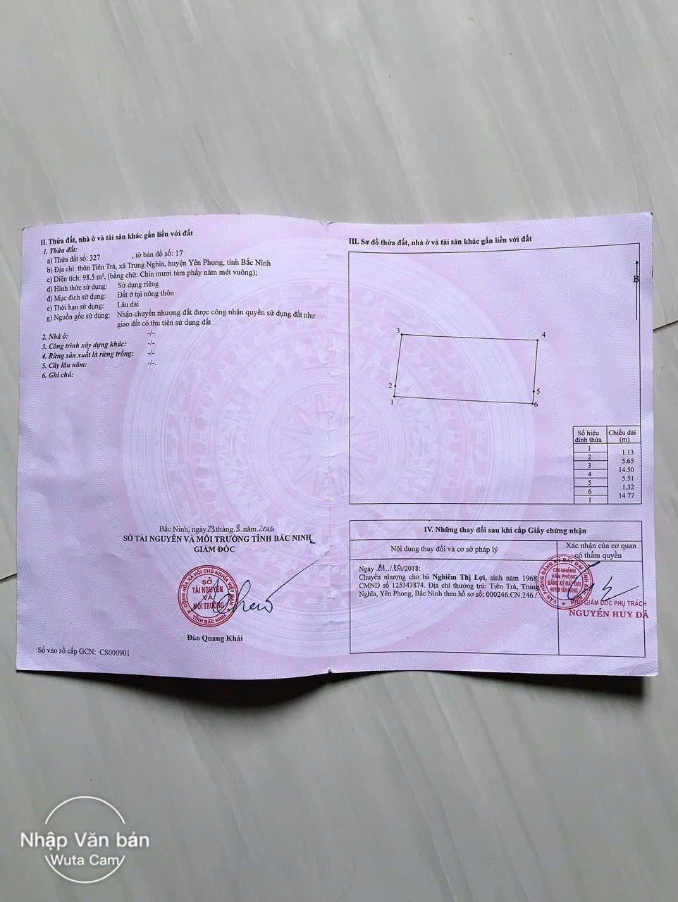 Bán nhà 3 tầng xịn tiên trà 100m² full thổ cư ngang 5.7m giá 3.35 tỷ tại Xã Yên Phong