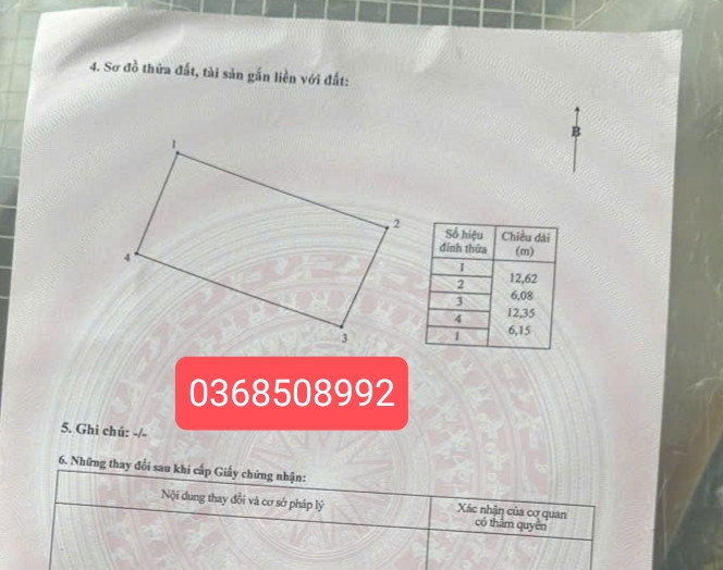 Bán đất 76m² ngang 6m giá 1.85 tỷ Xã Yên Trung