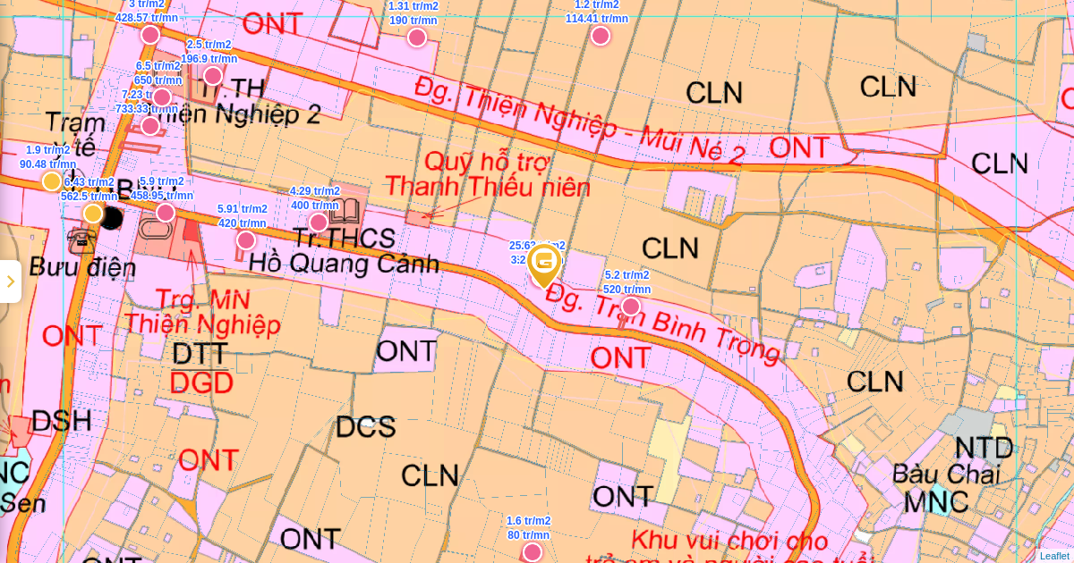 Bản đồ quy hoạch Đường Trần Quý Cáp, Thành phố Phan Thiết, tra cứu ...