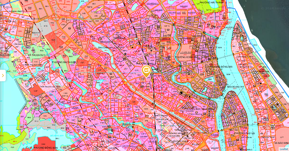 Bản đồ check quy hoạch Thành phố Thành Phố Đồng Hới Quảng Bình. Thông