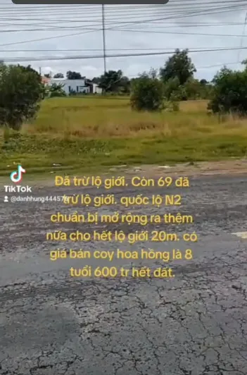 Bán đất 1386m² ngang 20,8m giá 9 tỷ tại Xã Tân Long Thạnh Tỉnh Tây Ninh