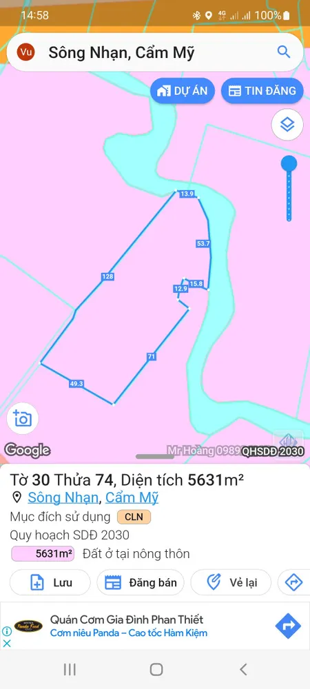 Nhà Đất xã Sông nhạn Cẩm Mỹ Đồng Nai