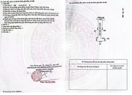 Bán đất An Điền, An Bình