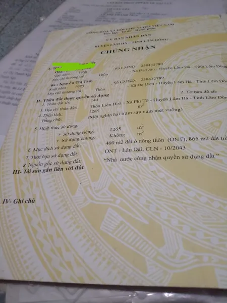 Bán đất phi tô lâm hà