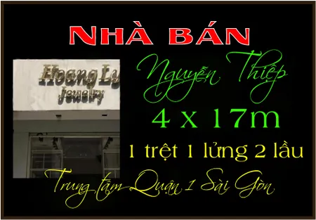 Cần bán nhà phố 4 x 17m Nguyễn Thiệp trung tâm Quận 1 TP. Sài Gòn