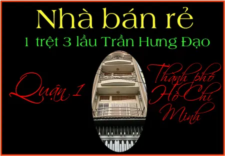 Nhà bán rẻ vị trí đẹp 3.6 x 15m 1 trệt 3 lầu Trần Hưng Đạo Q1 TP.HCM