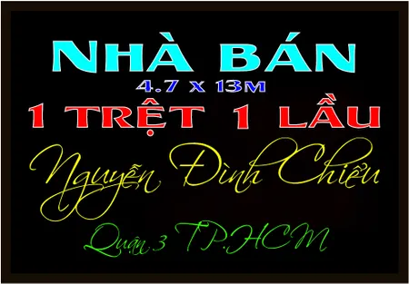 Bán rẻ nhà phố 4.7 x 13m Nguyễn Đình Chiểu Q3 TP.HCM