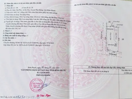 Cần Thanh lý lô góc gần chợ Bù Nho Bình Phước. Có ngân hàng hỗ trợ ngân hàng 50%