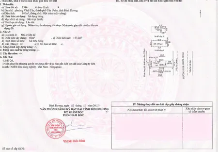 Bán nhà 1 Trệt 2 Lầu đã hoàn công, diện tích 5x20 full thổ cư. Tại Vsip 2, Vĩnh Tân, Tân Uyên, Bình Dương