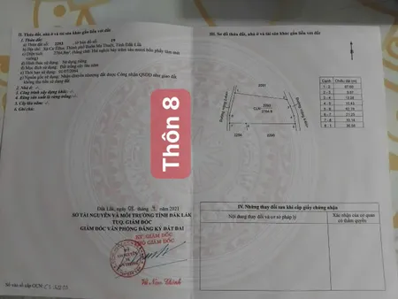 Bán đất 2764.8m² 1.9 tỷ tại Xã Cư ÊBur Thành phố Buôn Ma Thuột
