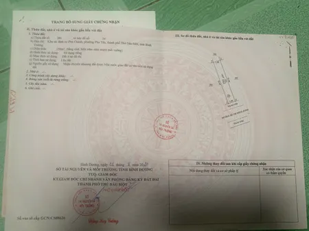 Bán 2 lô đất sổ rời mỗi lô 5 x 30 Phú Tân TDM Bình Dương.Giá 2.3 tỷ một lô