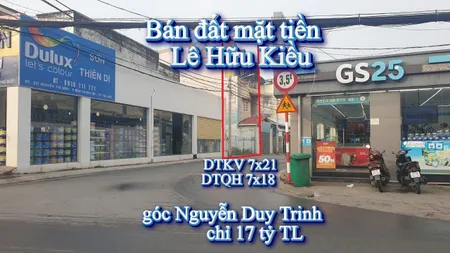 🔥 Bán Đất Mặt Tiền Lê Hữu Kiều – Vị Trí Đẹp, Giá Tốt 🔥 7x17 chỉ 17 tỷ