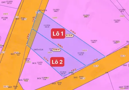 (0984.648.677 e Thịnh L50) 2 lô đất 2 mặt tiền Nở Hậu , Ninh Phụng , Ninh Hòa, Khánh Hòa giá chỉ lô 1 650 triệu, lô 2 450 triệu.